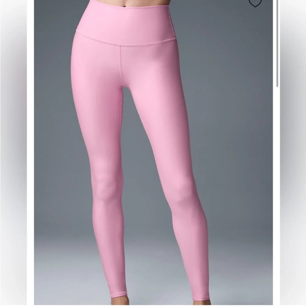 2 PIECE SET ALO YOGA SWEET PINK AIRLIFT LEGGINGS AND BRA